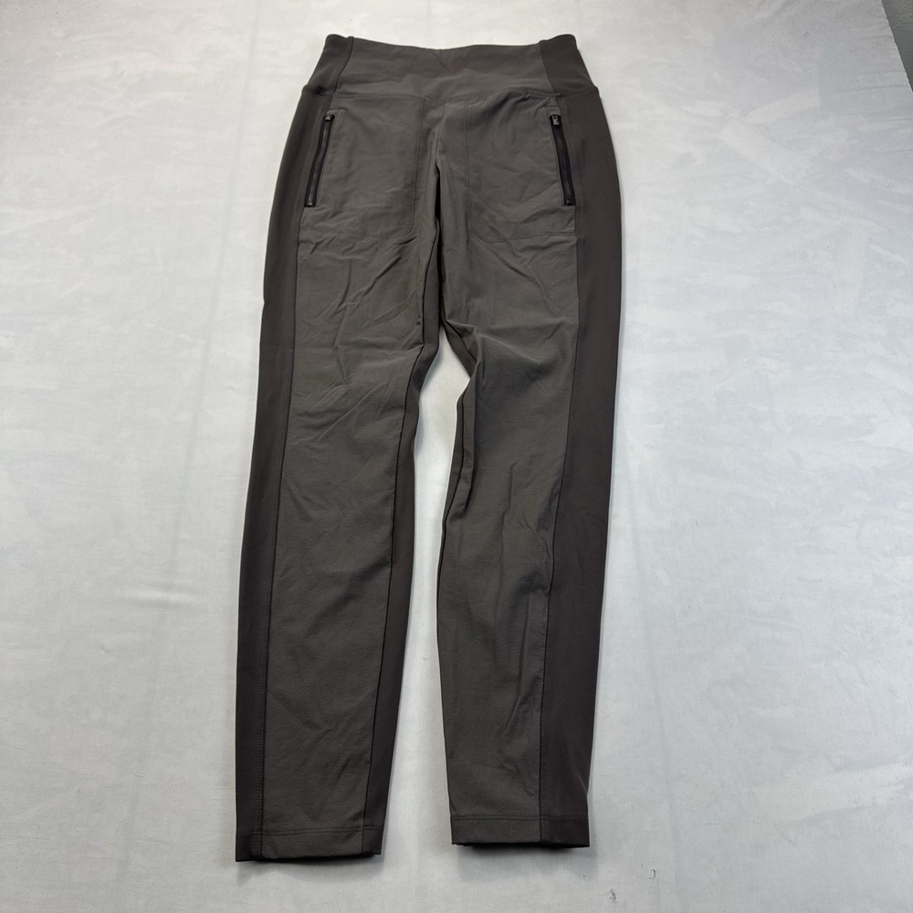 Athleta Headlands Hybrid Tight Women's Size 6 Gray Hiking Pants Zip Pockets
